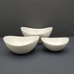 Godinger Sienna Ivory Nesting High Low Bowls 3 Piece Oval Bowl Set